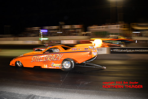 Clay Cunningham - 'Still Crazy' (near lane) 
vs Keith Jackson - 'High Heaven' (far lane)